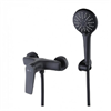 Смеситель Lemark Bronx LM3703BL, для душа, с душевым гарнитуром, черный lm3703bl - фото 265858