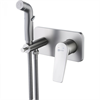 Смеситель Lemark Bronx LM3720GM с гигиеническим душем, встраиваемый, графит lm3720gm - фото 265877