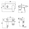 Смеситель Lemark Bronx LM3720GM с гигиеническим душем, встраиваемый, графит lm3720gm - фото 265878