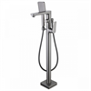 Смеситель напольный Lemark Bronx LM3744GM, для ванны, с душевым гарнитуром, графит lm3744gm - фото 265894