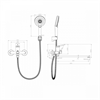 Смеситель Lemark Minima LM3851C для ванны и душа с душевым гарнитуром, хром lm3851c - фото 265928