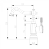 Смеситель Lemark Jasmine LM6604B для раковины, бронза lm6604b - фото 266231