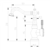 Смеситель Lemark Jasmine LM6644B для раковины, бронза lm6644b - фото 266260