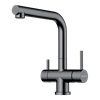 Смеситель "под гранит" Omoikiri Takamatsu-S GM, смеситель, гранит, вороненая сталь 4994564