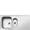 Smeg LLR102-2 мойка, нержавеющая сталь, 1000х500 мм, нержавеющая сталь матовая 8017709200831