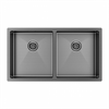 Мойка из нержавеющей стали Paulmark GERBERG 78/2 UNI, мойка, нержавеющая сталь, вороненая сталь pm237844-gm