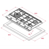 Встраиваемая газовая варочная панель Teka Teka GZC 95320 XBN black 112570107