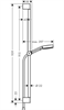 Душевой гарнитур Hansgrohe Pulsify 24170670 Select S, лейка Relaxation 3 режима, штанга 90 см, черный матовый, диск графит 24170670
