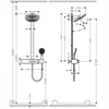 Душевая система Hansgrohe Pulsify 24240000 S, Showerpipe 260 2jet термостатическая ShowerTablet Select 400, хром 24240000