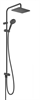 Душевой гарнитур Hansgrohe Vernis Shape 26282670 Shape Showerpipe 230 1jet Reno, корпус черный, 2 режима струи, лицевая часть черная 26282670
