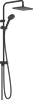 Душевой гарнитур Hansgrohe Vernis Shape 26289670 Showerpipe 230 1jet Reno EcoSmart, черный матовый, 2 режима струи 26289670