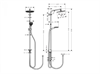 Душевой гарнитур Hansgrohe Crometta S 240 1jet Showerpipe Rеno 27270000 с верхним душем 27270000