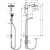 Душевой гарнитур Hansgrohe Crometta E 240 1jet Showerpipe Reno EcoSmart 9 л 27289000 с верхним душем, корпус хром, лицевая часть хром 27289000