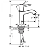 Смеситель Hansgrohe Metropol Classic 31301090 для раковины, хром/золото 31301090
