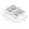 Газовая варочная панель Teka CGW LUX 60 TC 4G AI AL CI 40217007