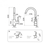 Смеситель для кухни Omoikiri Shinagawa 2 Plus-GR Leningrad Grey 4994406 4994406