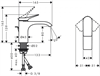 Смеситель для раковины Hansgrohe Vivenis 75010700, с донным клапаном, белый матовый 75010700