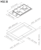 Встраиваемая газовая варочная панель Monsher MSG 36 Blanc 76567