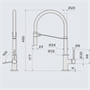 Смеситель Falmec TREVI PRO золото mtrp.00#pgf
