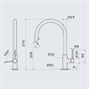 Смеситель Falmec TREVI ROUND бледное золото mtrr.00#pgf