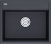 Мойка гранитная Paulmark STEPIA 60, мойка, гранит, антрацит + ADVANCE, коландер, нержавеющая сталь брашированная pm115951-an+a375-bs