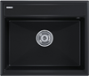 Мойка гранитная Paulmark STEPIA 60, мойка, гранит, черный металлик + ADVANCE, коландер, нерж. сталь брашированная pm115951-blm+a375-bs