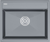 Мойка гранитная Paulmark STEPIA 60, мойка, гранит, серый металлик + ADVANCE, коландер, нерж. сталь брашированная pm115951-grm+a375-bs