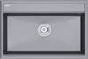 Мойка гранитная Paulmark STEPIA 80, мойка, гранит, серый металлик + ADVANCE, коландер, нержавеющая сталь pm117551-grm+a375-bs