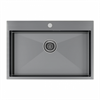 Мойка из нержавеющей стали Paulmark KRONER 75, мойка, нержавеющая сталь, вороненая сталь pm217551-gm