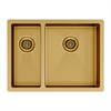 Мойка из нержавеющей стали Paulmark GERBERG 59/2S UNI, мойка, нержавеющая сталь, брашированное золото, правая pm225944-bgr