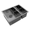 Мойка из нержавеющей стали Paulmark GERBERG 59/2S UNI, мойка, нержавеющая сталь, вороненая сталь, левая pm225944-gml