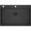 Мойка из нержавеющей стали Paulmark KRONER-PRO 75, мойка, нержавеющая сталь, вороненая сталь pm707551-gm