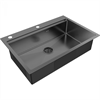 Мойка из нержавеющей стали Paulmark KRONER-PRO 75, мойка, нержавеющая сталь, вороненая сталь pm707551-gm