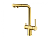 Смеситель из металла Paulmark SERPENTINE, смеситель, брашированное золото se213222-bg