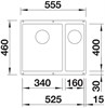Мойка BLANCO SUBLINE 340/160-U Silgranit серый беж, чаша слева 523556