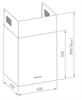 Вытяжка дизайнерская пристенная Meferi ROOMBOX40BK LIGHT roombox40bk light