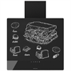 Каминная вытяжка Krona Domenika 600 Black S ка-00005477 - фото 49939