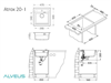 Кухонная мойка Alveus ATROX 20 CONCRETE-G81серый (1131989) 1131989 - фото 71784