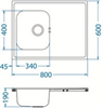 Кухонная мойка Alveus CLASSIC PRO 30 SAT-90 (1130469) 1130469 - фото 72797