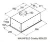 Maunfeld CROSBY 850 LED нержавеющая сталь встраиваемая вытяжка для шкафа - фото 88119